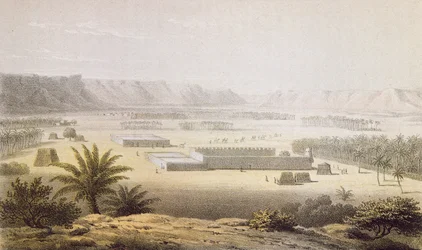Die Oase von Ghat und ihre Plantagen im Jahr 1850, aus 